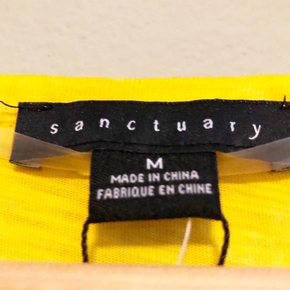 Sanctuary Yellow Front Tie Tee - Medium - Picture 4 of 8